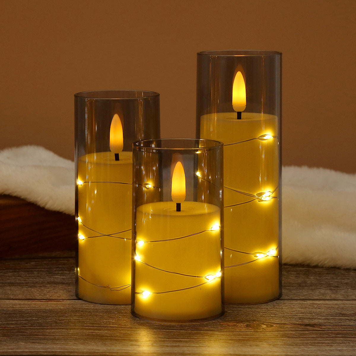 LED Electronic Candle Light - Meditation Mood Lamp for Birthday, Camping, Restaurant, Christmas Decoration with Realistic Flame (Multiple Colors & Sizes)