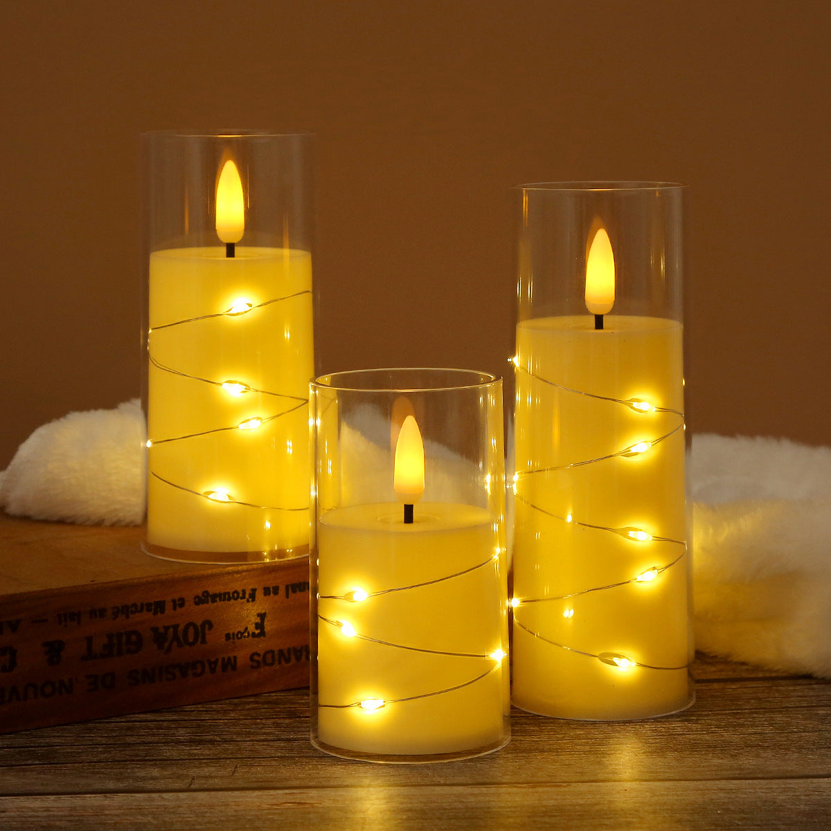 LED Electronic Candle Light - Meditation Mood Lamp for Birthday, Camping, Restaurant, Christmas Decoration with Realistic Flame (Multiple Colors & Sizes)