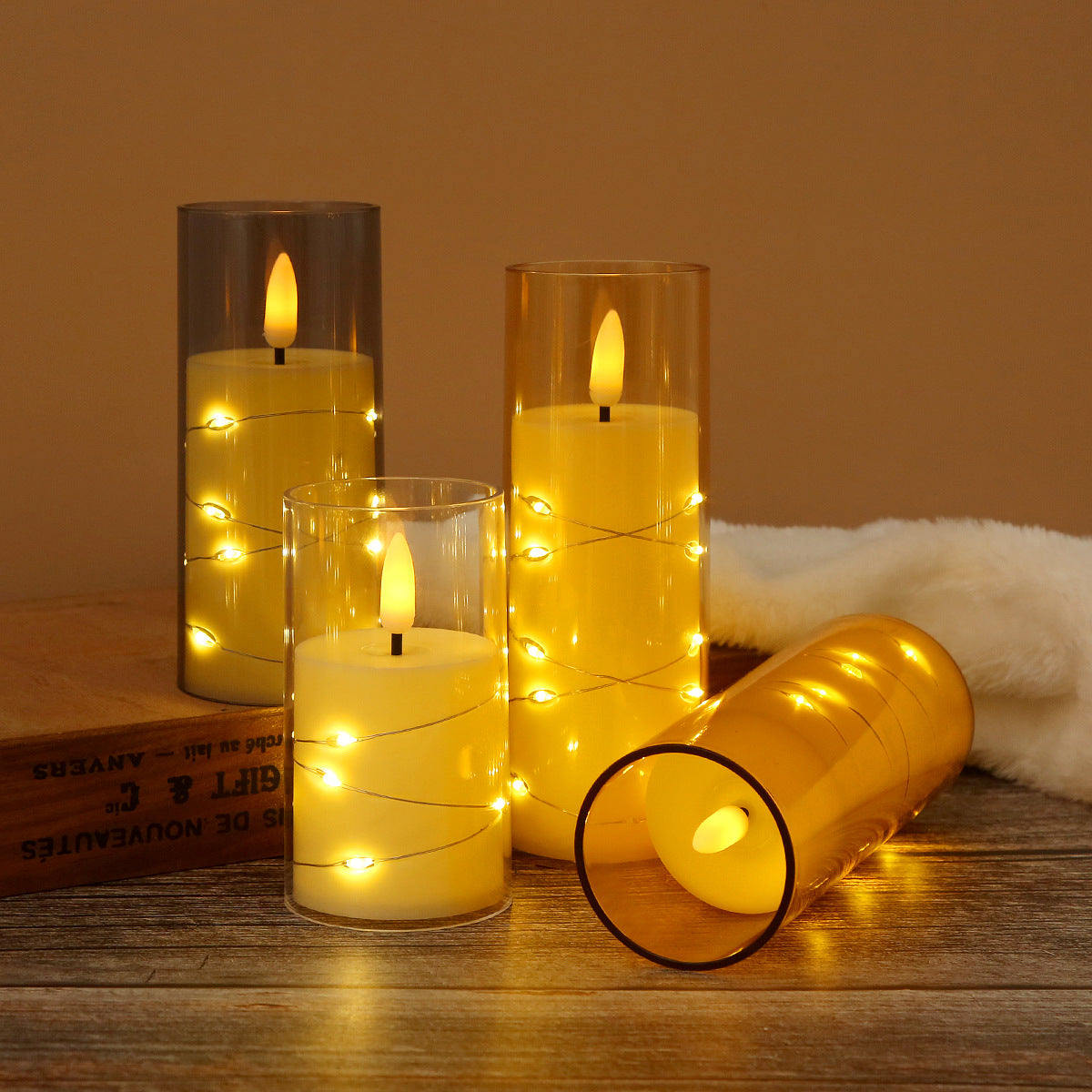 LED Electronic Candle Light - Meditation Mood Lamp for Birthday, Camping, Restaurant, Christmas Decoration with Realistic Flame (Multiple Colors & Sizes)