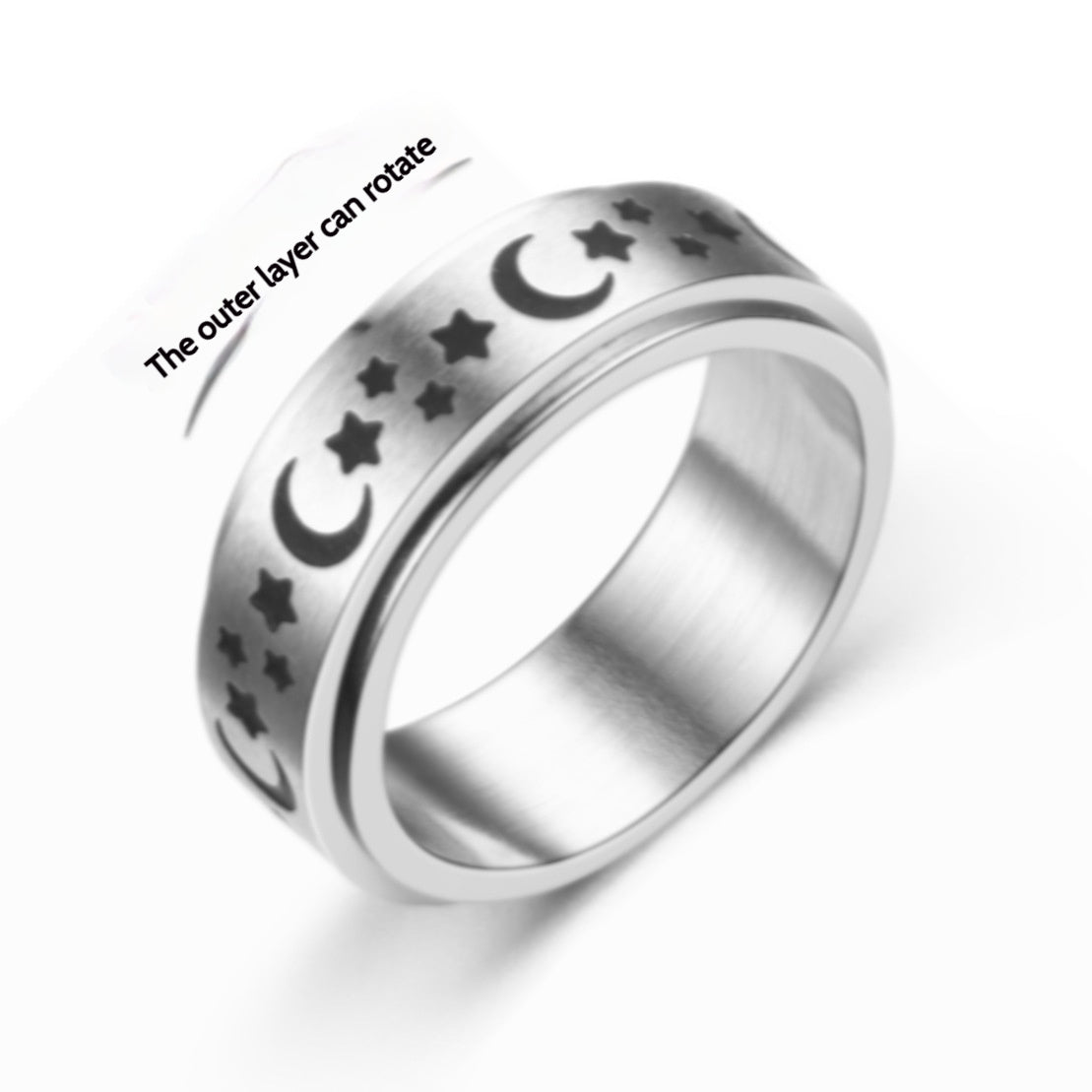Titanium Steel Geometric Rings - Trendy Euro & Korean Minimalist Style (Black/Gold/Rainbow/Silver/Rose Gold)