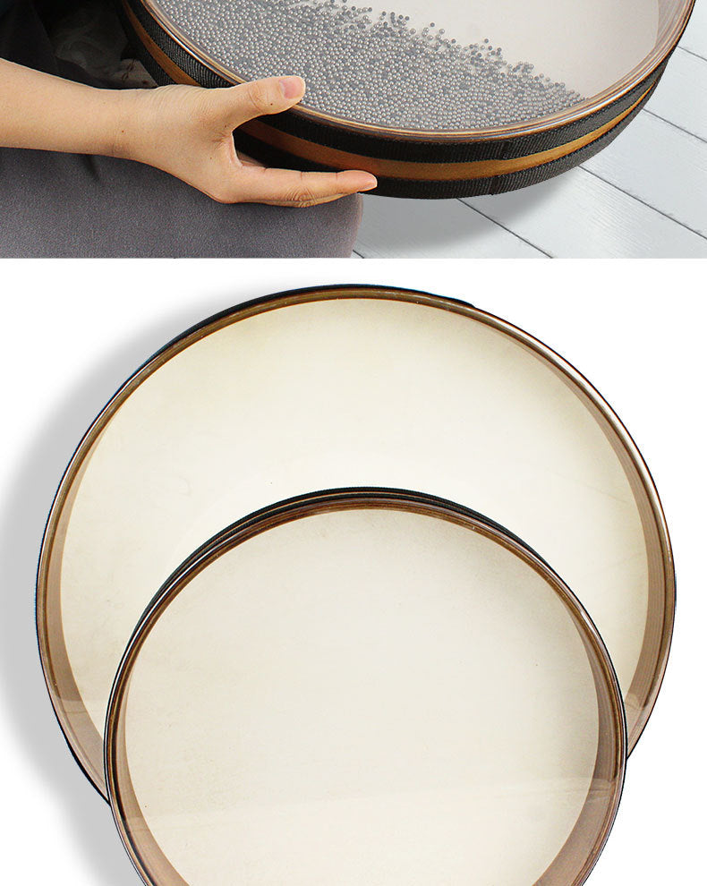 Healing Ocean Drum - Dual-Sided Goat/Synthetic Skin Natural Sound Therapy Instrument (16/18/20/22 Inch) for Yoga & Meditation
