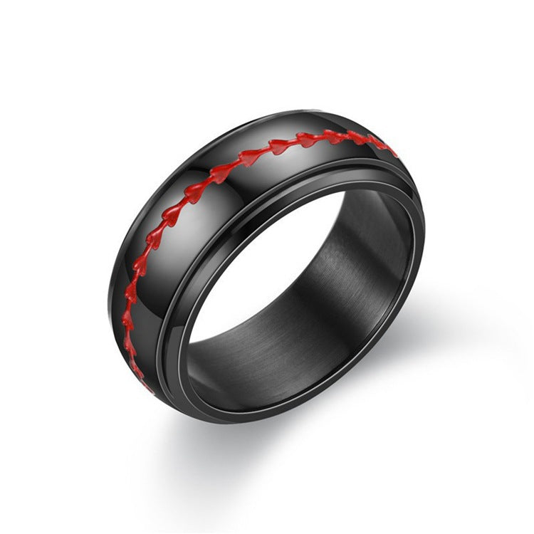 Titanium Steel Geometric Rings - Trendy Euro & Korean Minimalist Style (Black/Gold/Rainbow/Silver/Rose Gold)