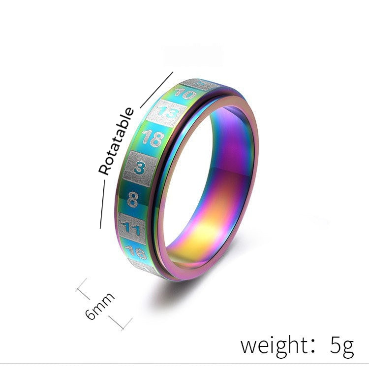 Titanium Steel Spinning Meditation Ring for Anxiety Relief - Stress Reduction Couple Ring