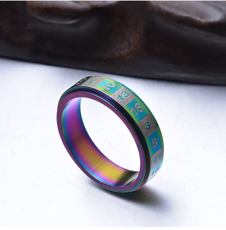 Titanium Steel Spinning Meditation Ring for Anxiety Relief - Stress Reduction Couple Ring