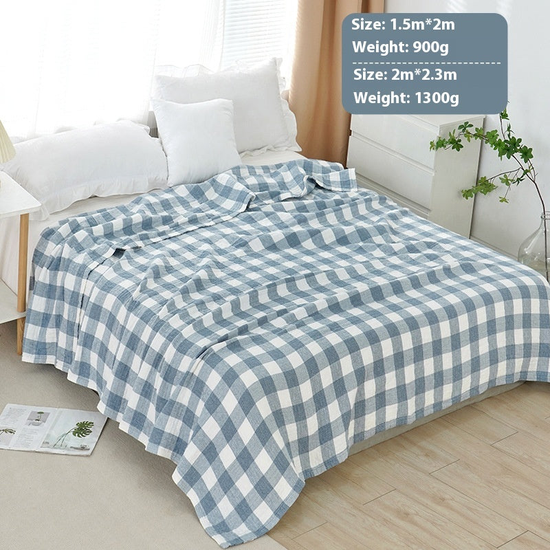 100% Cotton Gauze Blanket | Summer Cooling Throw | Multi-Purpose Meditation Yoga Blanket | Air-Con Blanket | Sofa Throw | Office Nap Blanket