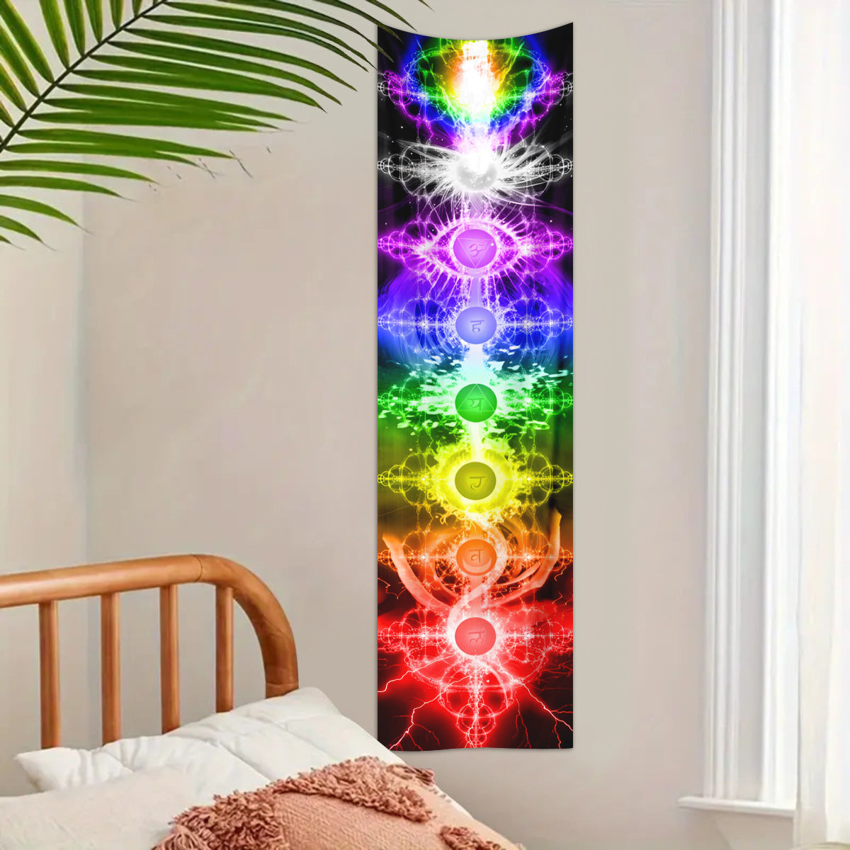 Mystical Meditation Mandala Tapestry - Nordic Style Spiritual Wall Hanging (for Living Room/Bedroom/Balcony)