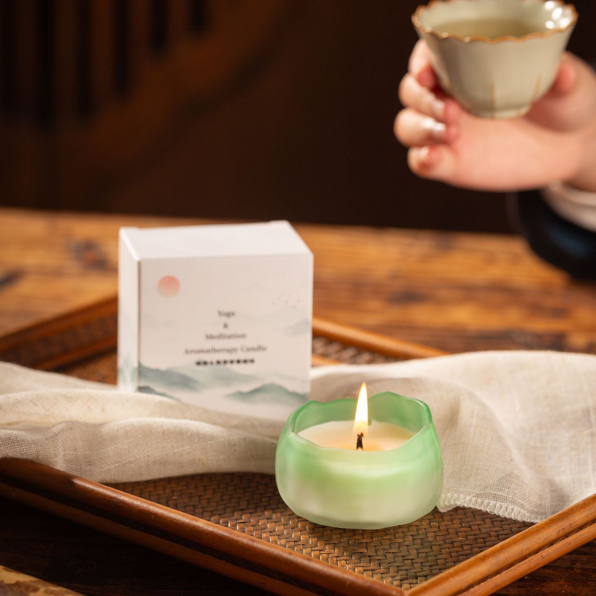 Chinese Style Yoga & Meditation Aromatherapy Soy Wax Candle (Multiple Scents & Colors) - 35g, 6H Burn Time