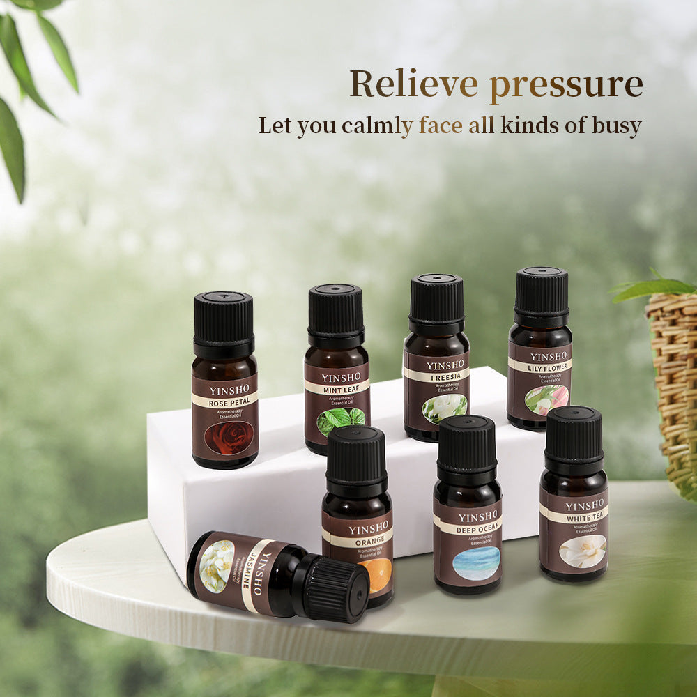 【Meditation Essential Oil】YINSHO Aromatherapy Oil 10ml - Oil-Soluble for Diffuser Stone/Candle, 15 Scents (Lavender/Orange/White Tea) | Sleep Aid & Stress Relief