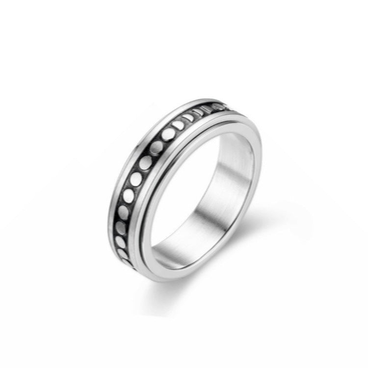Titanium Steel Geometric Rings - Trendy Euro & Korean Minimalist Style (Black/Gold/Rainbow/Silver/Rose Gold)