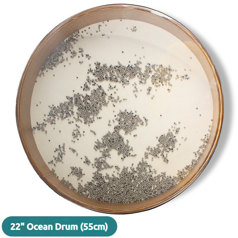 Healing Ocean Drum - Dual-Sided Goat/Synthetic Skin Natural Sound Therapy Instrument (16/18/20/22 Inch) for Yoga & Meditation