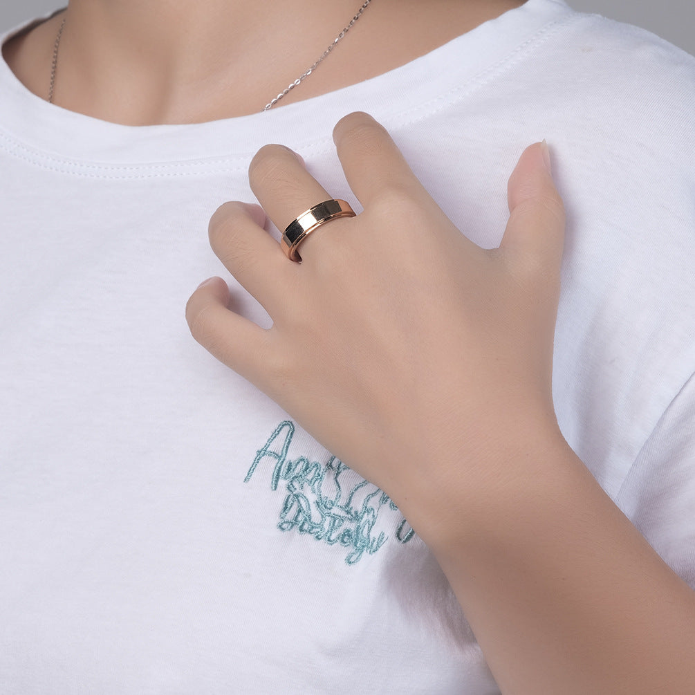Minimalist Engravable Spinner Meditation Ring | Anxiety Relief Stainless Steel Unisex Couple Band (6mm 5g)