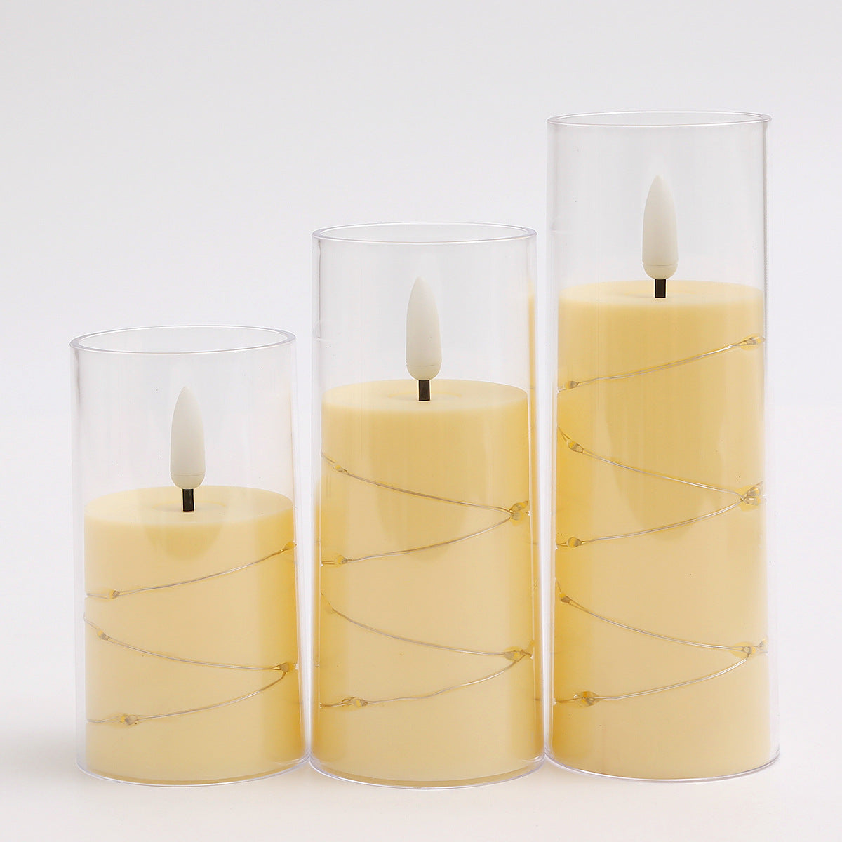 LED Electronic Candle Light - Meditation Mood Lamp for Birthday, Camping, Restaurant, Christmas Decoration with Realistic Flame (Multiple Colors & Sizes)