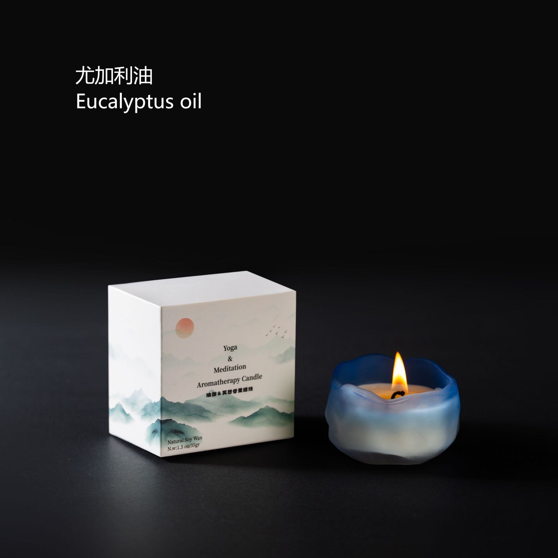 Chinese Style Yoga & Meditation Aromatherapy Soy Wax Candle (Multiple Scents & Colors) - 35g, 6H Burn Time