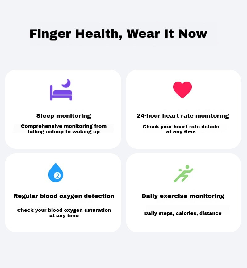 R02 Smart Ring – Waterproof Blood Oxygen Monitor, Sleep Tracker, Heart Rate Monitor, Fitness & Photo Smart Ring (Black/Gold, Multiple Sizes)