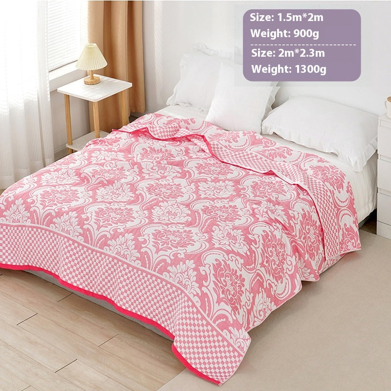 100% Cotton Gauze Blanket | Summer Cooling Throw | Multi-Purpose Meditation Yoga Blanket | Air-Con Blanket | Sofa Throw | Office Nap Blanket