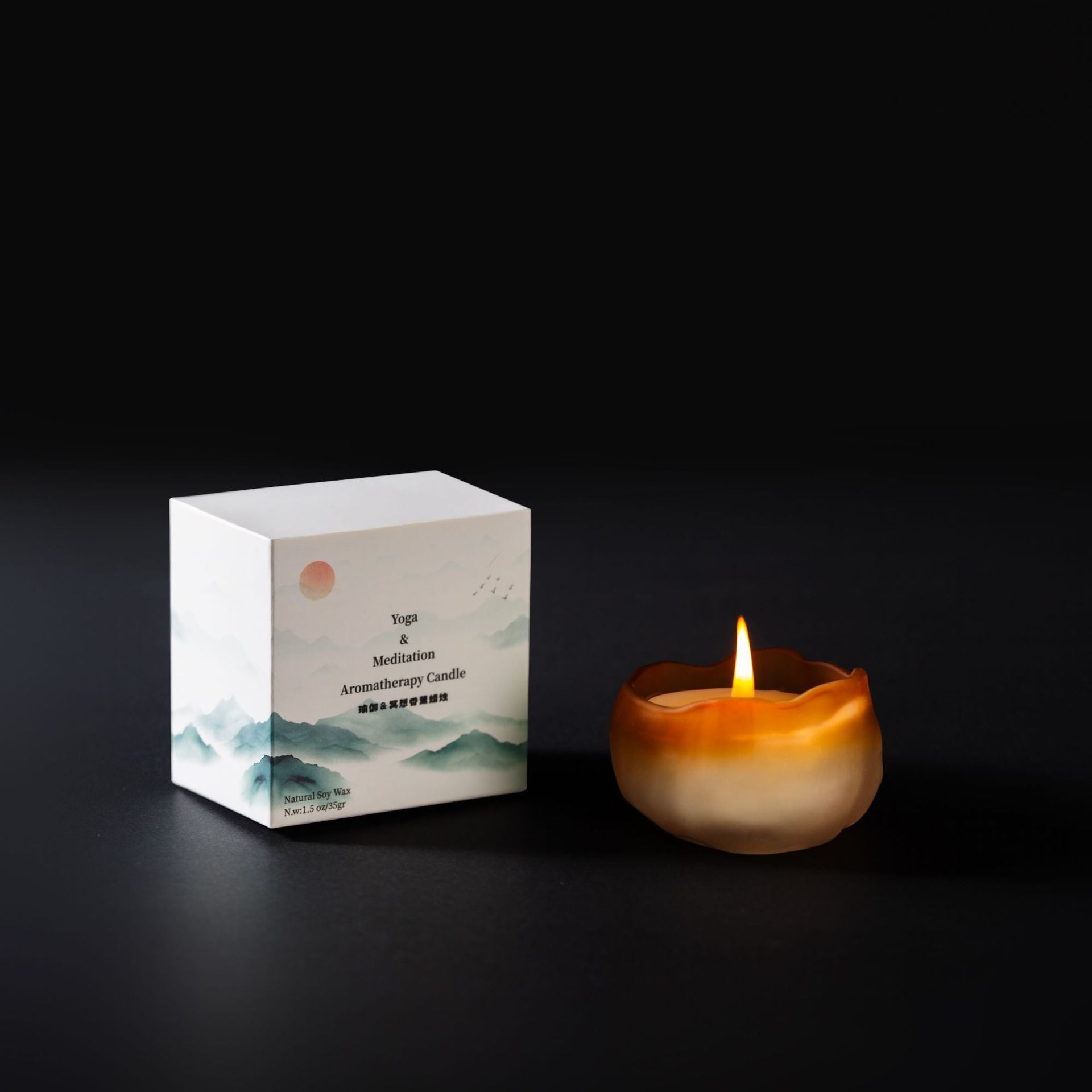 Chinese Style Yoga & Meditation Aromatherapy Soy Wax Candle (Multiple Scents & Colors) - 35g, 6H Burn Time
