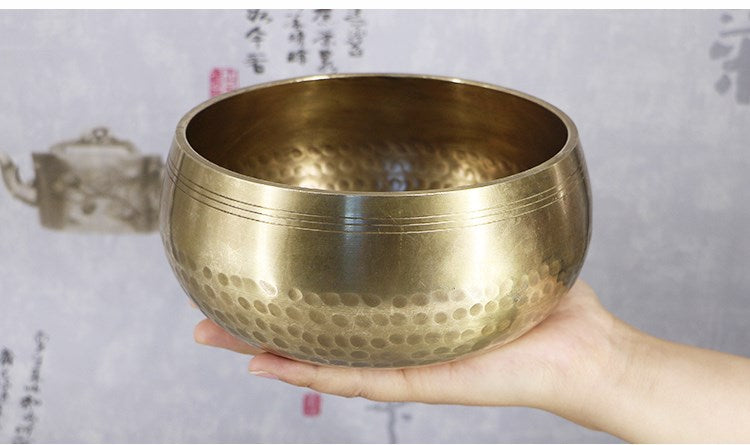 Handmade Tibetan Singing Bowl - Nepal Copper Meditation Bowl for Yoga, Sound Healing, Chakra Balancing & Spiritual Gift