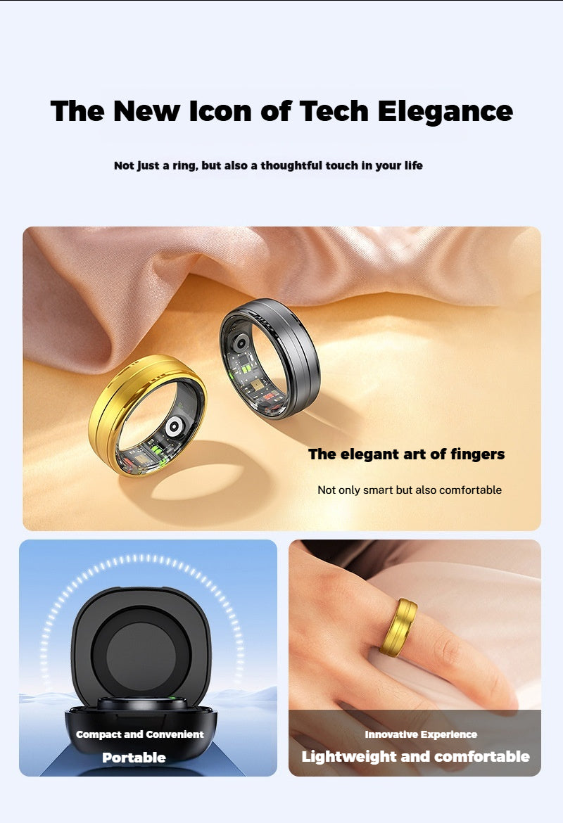 New R06 Smart Ring – Waterproof BP/SpO2/Sleep/Heart Rate/Step Tracking, Multi-Sport Modes