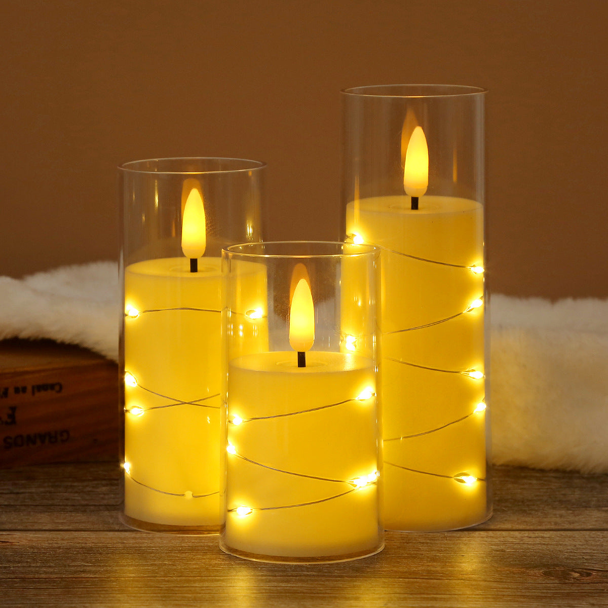 LED Electronic Candle Light - Meditation Mood Lamp for Birthday, Camping, Restaurant, Christmas Decoration with Realistic Flame (Multiple Colors & Sizes)