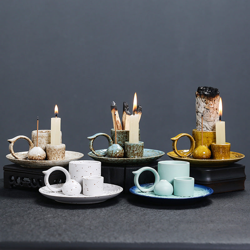 Palo Santo Holder | Sage Burner Tray | Ceramic Incense Burner | Meditation & Zen Aromatherapy | Multi-Functional Home Decor