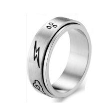 Titanium Steel Geometric Rings - Trendy Euro & Korean Minimalist Style (Black/Gold/Rainbow/Silver/Rose Gold)