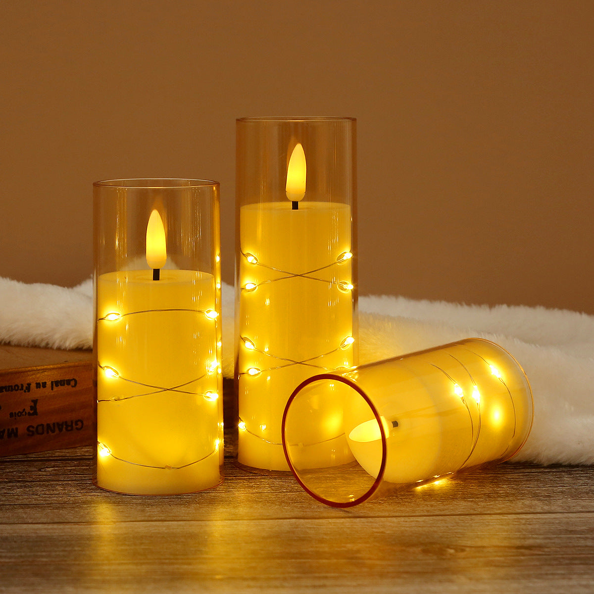 LED Electronic Candle Light - Meditation Mood Lamp for Birthday, Camping, Restaurant, Christmas Decoration with Realistic Flame (Multiple Colors & Sizes)