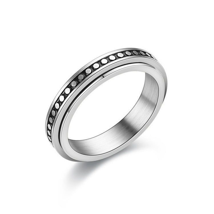 Titanium Steel Geometric Rings - Trendy Euro & Korean Minimalist Style (Black/Gold/Rainbow/Silver/Rose Gold)