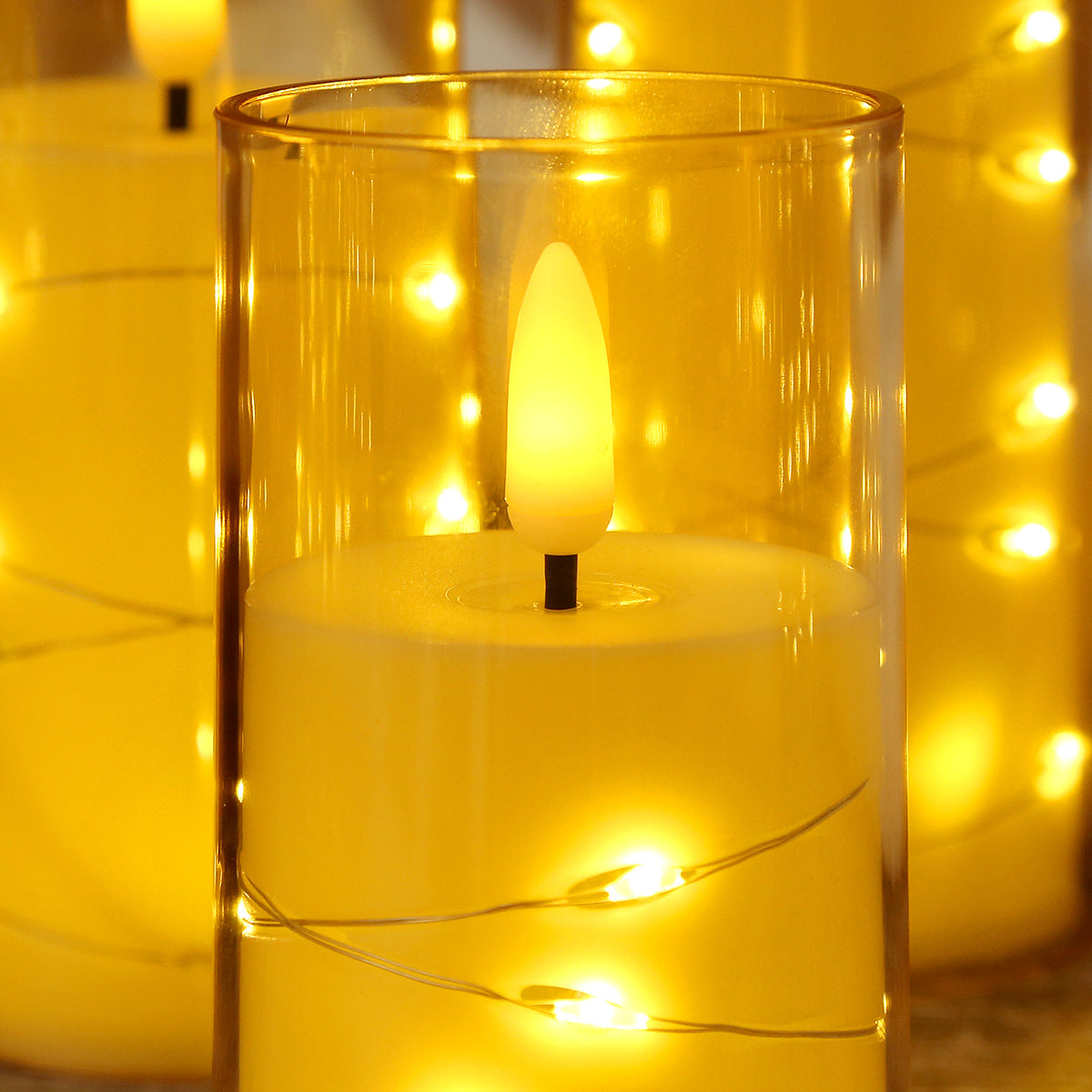LED Electronic Candle Light - Meditation Mood Lamp for Birthday, Camping, Restaurant, Christmas Decoration with Realistic Flame (Multiple Colors & Sizes)