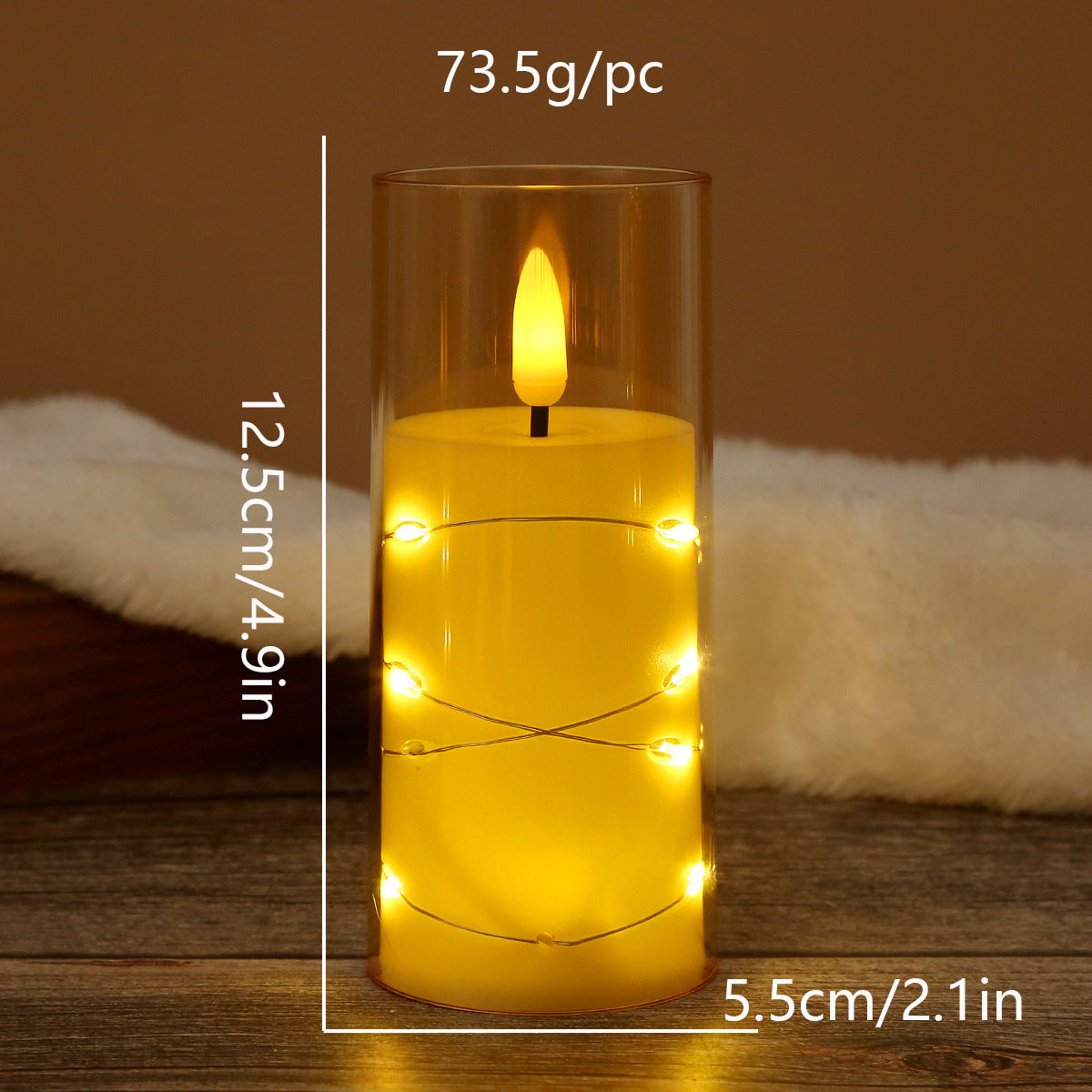LED Electronic Candle Light - Meditation Mood Lamp for Birthday, Camping, Restaurant, Christmas Decoration with Realistic Flame (Multiple Colors & Sizes)