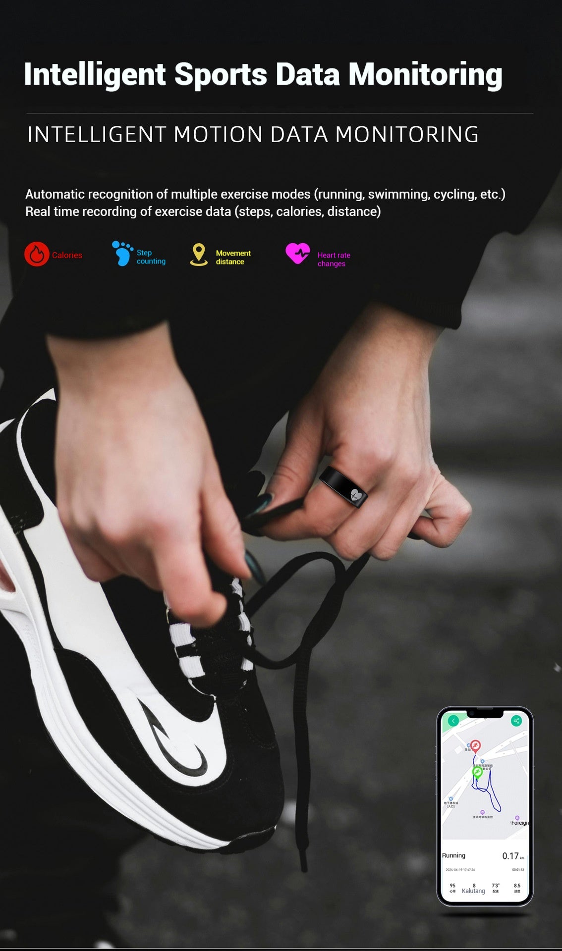 New R30 Smart Ring – ECG/Heart Rate/Blood Oxygen/Temperature/Sleep Tracking/Multi-Sport Modes Health Monitor Ring