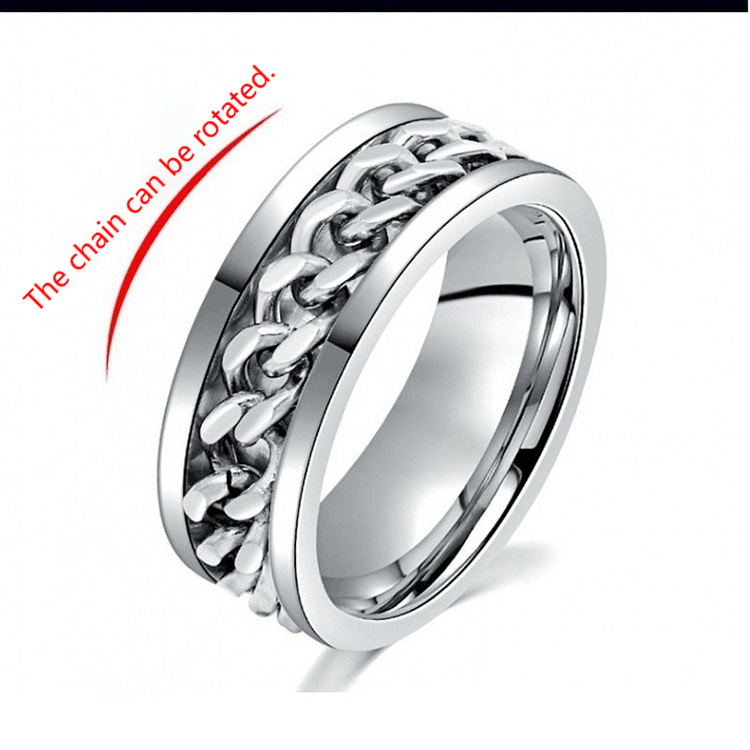 Titanium Steel Geometric Rings - Trendy Euro & Korean Minimalist Style (Black/Gold/Rainbow/Silver/Rose Gold)