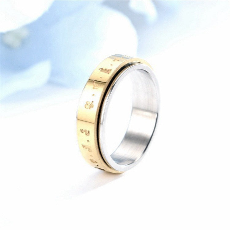 Titanium Steel Geometric Rings - Trendy Euro & Korean Minimalist Style (Black/Gold/Rainbow/Silver/Rose Gold)