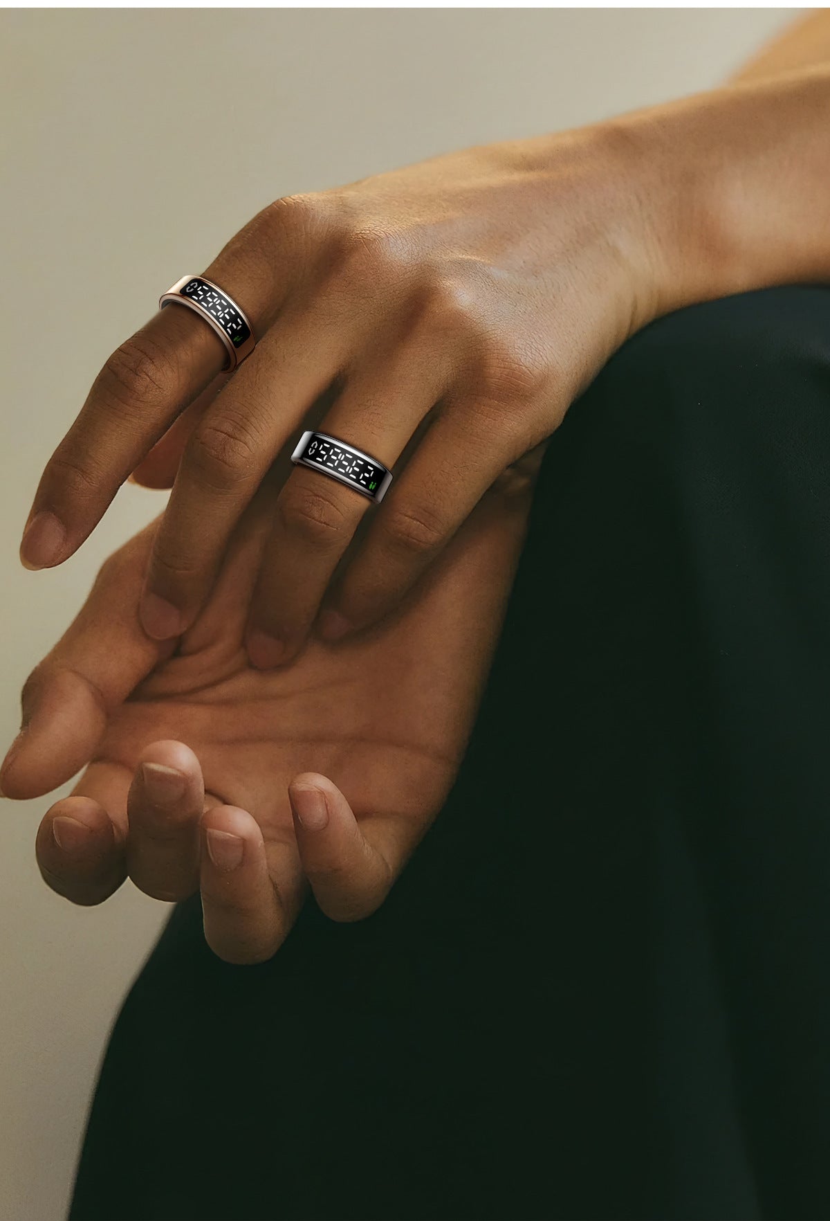 SY01 Smart Ring with Display – Health Monitor for Heart Rate, SpO2, Sleep Tracking, Gesture Control, Long Battery Life, IP68 Waterproof