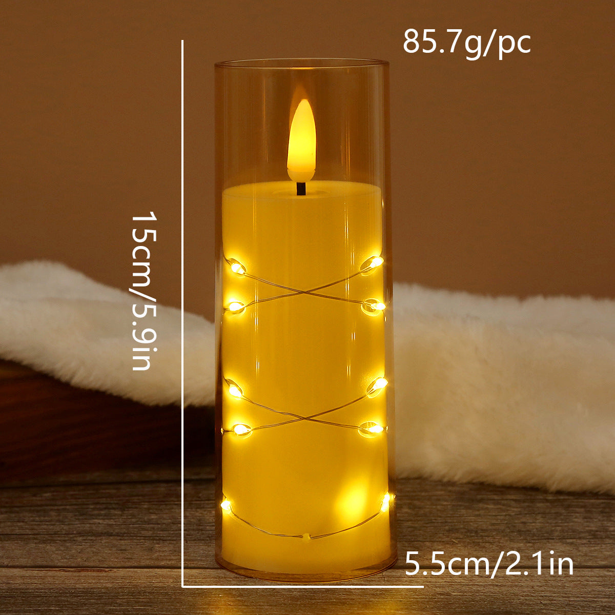 LED Electronic Candle Light - Meditation Mood Lamp for Birthday, Camping, Restaurant, Christmas Decoration with Realistic Flame (Multiple Colors & Sizes)