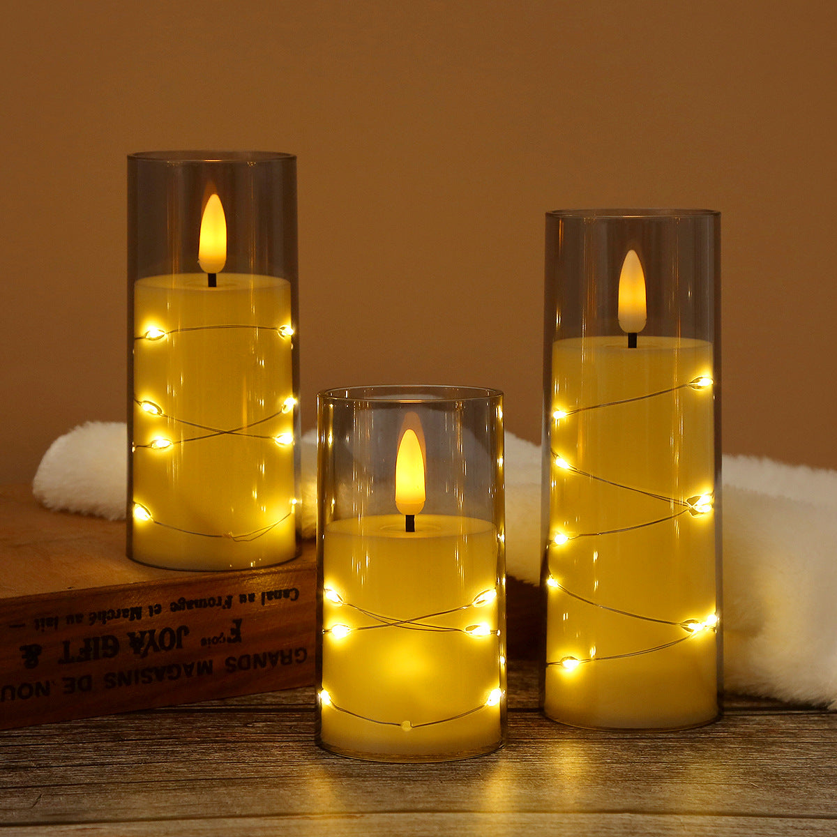 LED Electronic Candle Light - Meditation Mood Lamp for Birthday, Camping, Restaurant, Christmas Decoration with Realistic Flame (Multiple Colors & Sizes)