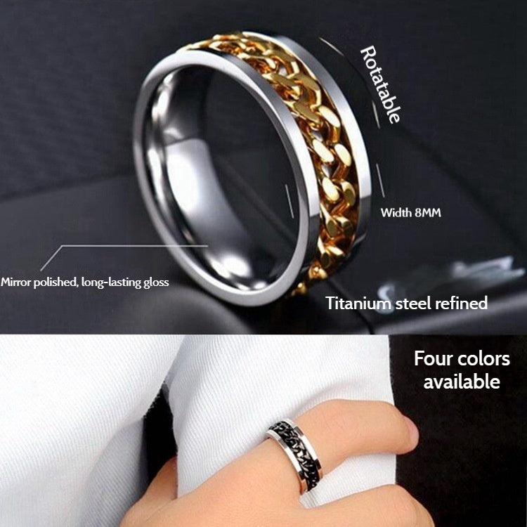 Titanium Steel Geometric Rings - Trendy Euro & Korean Minimalist Style (Black/Gold/Rainbow/Silver/Rose Gold)