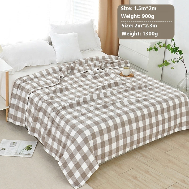 100% Cotton Gauze Blanket | Summer Cooling Throw | Multi-Purpose Meditation Yoga Blanket | Air-Con Blanket | Sofa Throw | Office Nap Blanket