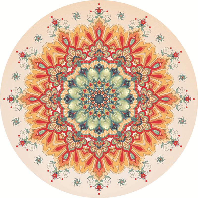 Suede & Natural Rubber Meditation Yoga Mat – Non-Slip Round Zen Mat for Yoga, Pilates & Workout