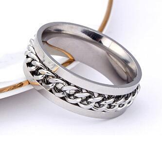 Titanium Steel Geometric Rings - Trendy Euro & Korean Minimalist Style (Black/Gold/Rainbow/Silver/Rose Gold)