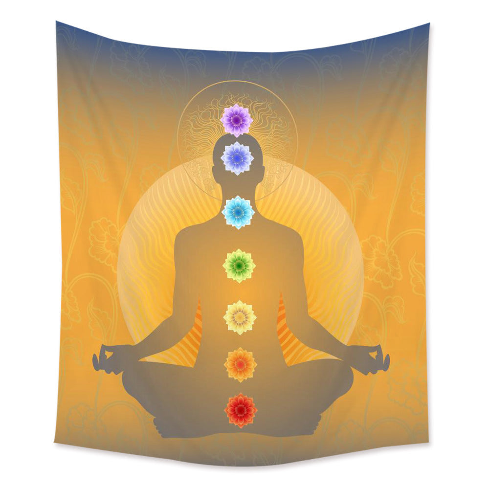 Lotus Seven Stars Tapestry Nordic Style Yoga Meditation Wall Hanging Hand Washable Home Decor (mutiple options)