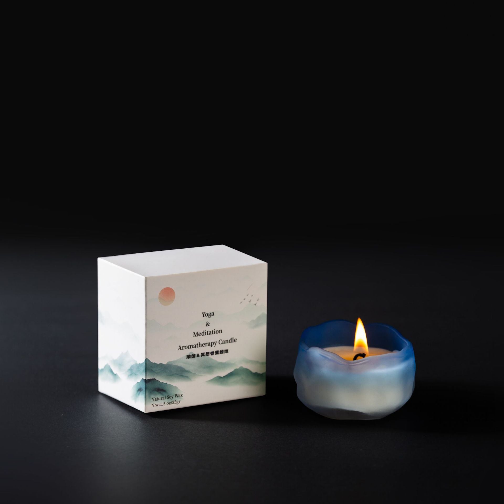 Chinese Style Yoga & Meditation Aromatherapy Soy Wax Candle (Multiple Scents & Colors) - 35g, 6H Burn Time