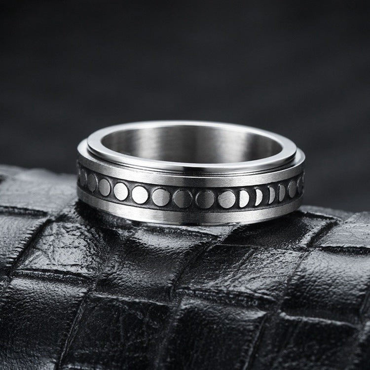 Titanium Steel Geometric Rings - Trendy Euro & Korean Minimalist Style (Black/Gold/Rainbow/Silver/Rose Gold)