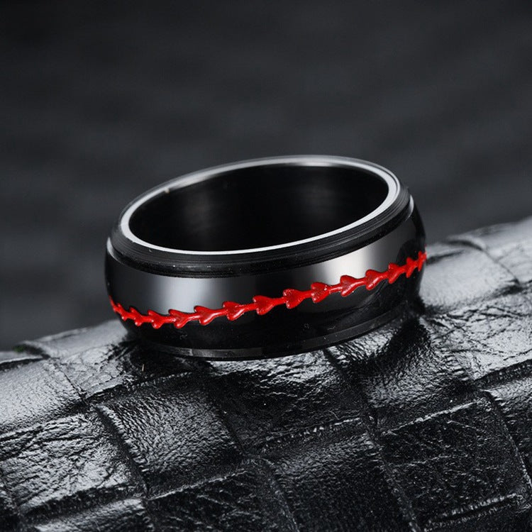 Titanium Steel Geometric Rings - Trendy Euro & Korean Minimalist Style (Black/Gold/Rainbow/Silver/Rose Gold)