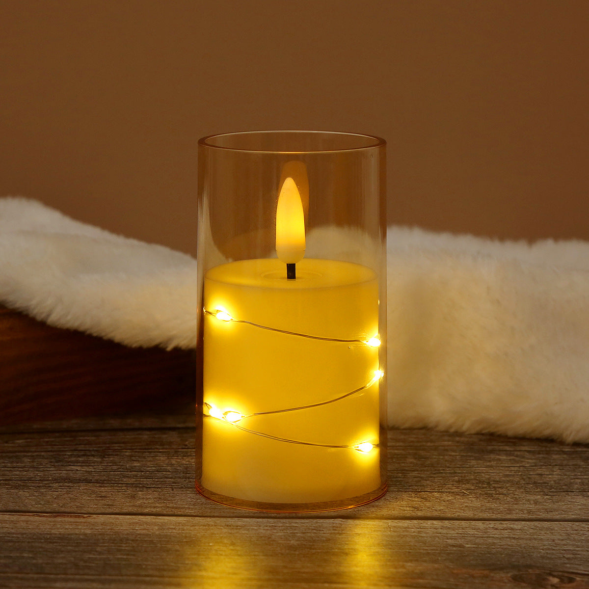 LED Electronic Candle Light - Meditation Mood Lamp for Birthday, Camping, Restaurant, Christmas Decoration with Realistic Flame (Multiple Colors & Sizes)