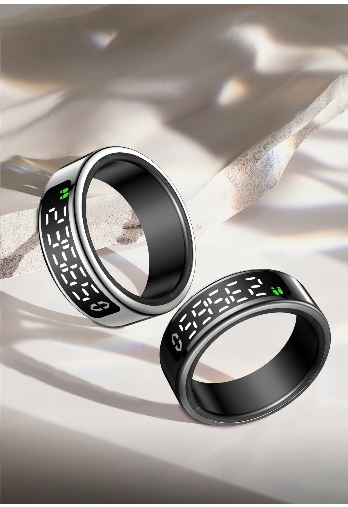 SY01 Smart Ring with Display – Health Monitor for Heart Rate, SpO2, Sleep Tracking, Gesture Control, Long Battery Life, IP68 Waterproof