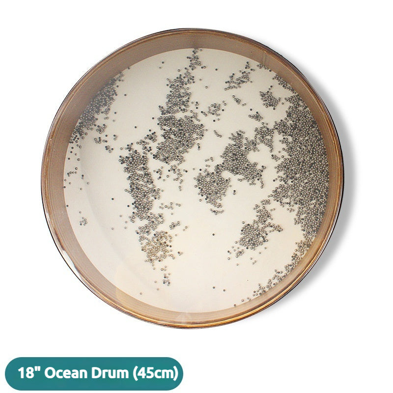 Healing Ocean Drum - Dual-Sided Goat/Synthetic Skin Natural Sound Therapy Instrument (16/18/20/22 Inch) for Yoga & Meditation