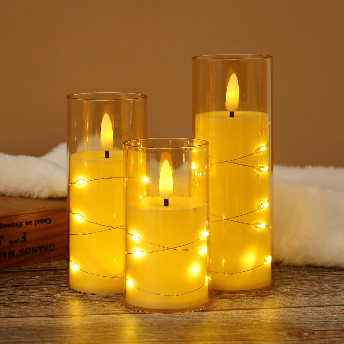 LED Electronic Candle Light - Meditation Mood Lamp for Birthday, Camping, Restaurant, Christmas Decoration with Realistic Flame (Multiple Colors & Sizes)