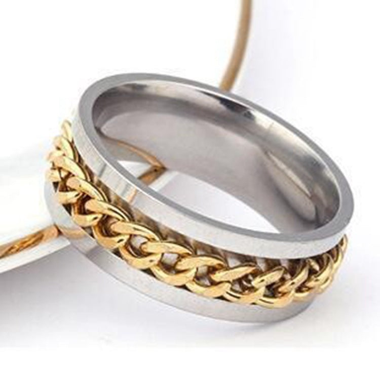Titanium Steel Geometric Rings - Trendy Euro & Korean Minimalist Style (Black/Gold/Rainbow/Silver/Rose Gold)