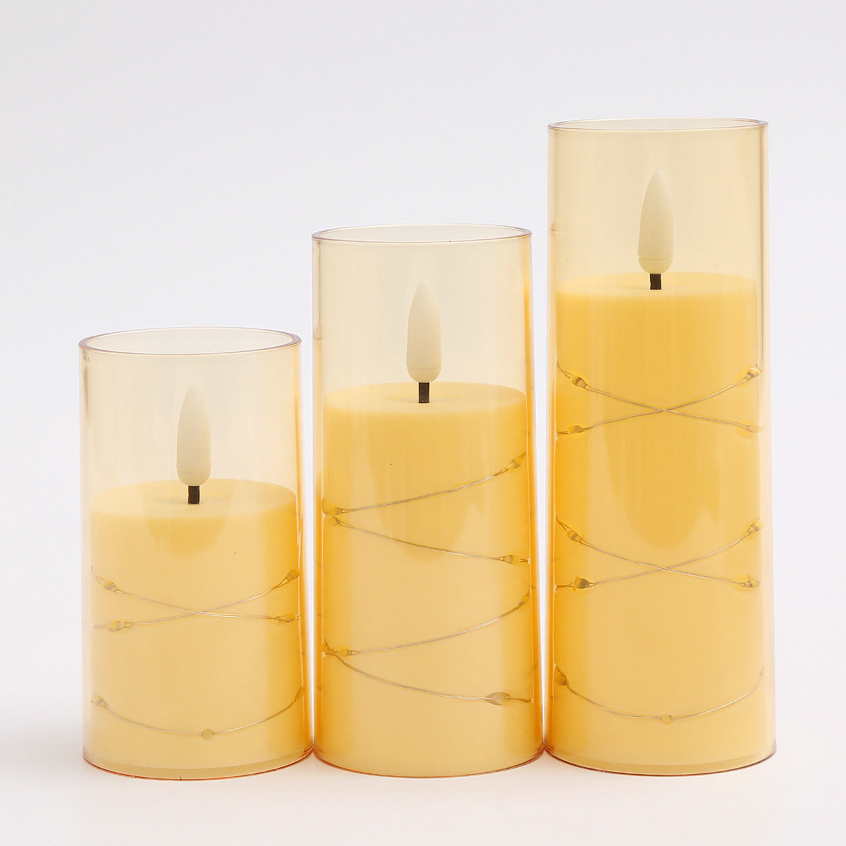 LED Electronic Candle Light - Meditation Mood Lamp for Birthday, Camping, Restaurant, Christmas Decoration with Realistic Flame (Multiple Colors & Sizes)