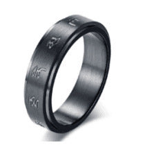 Titanium Steel Geometric Rings - Trendy Euro & Korean Minimalist Style (Black/Gold/Rainbow/Silver/Rose Gold)